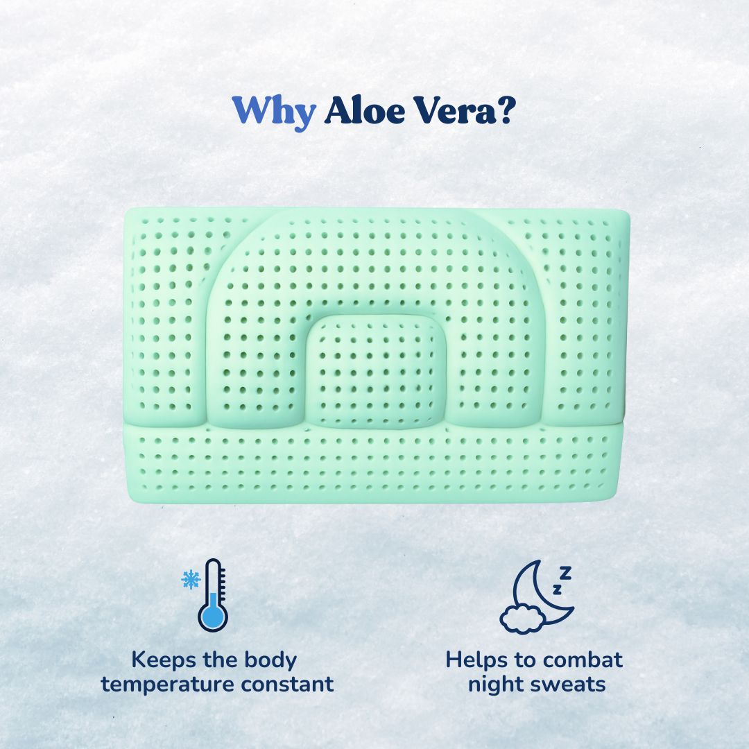 Height-Adjustable Neck Pillow - Aloe Vera