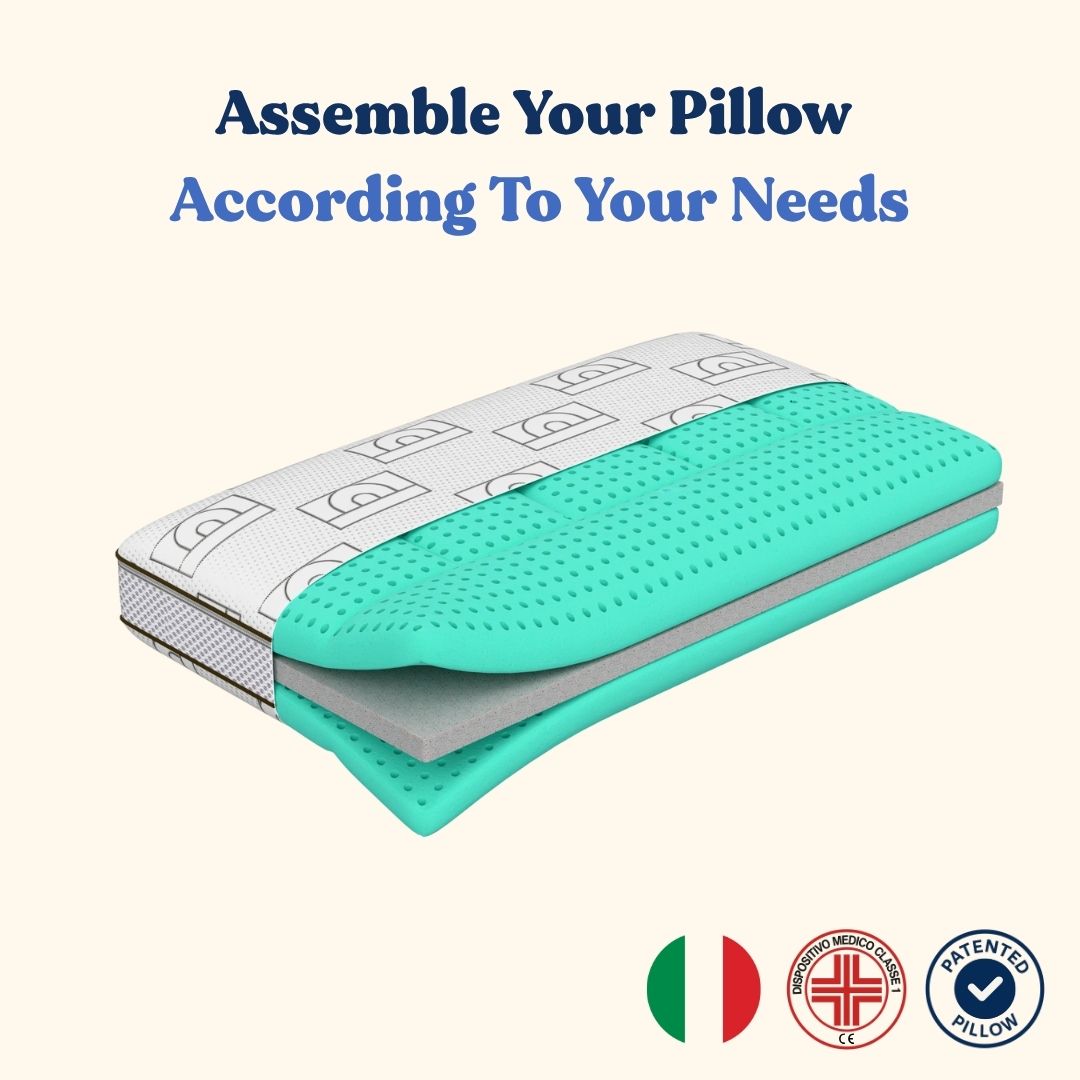 Height-Adjustable Neck Pillow - Aloe Vera