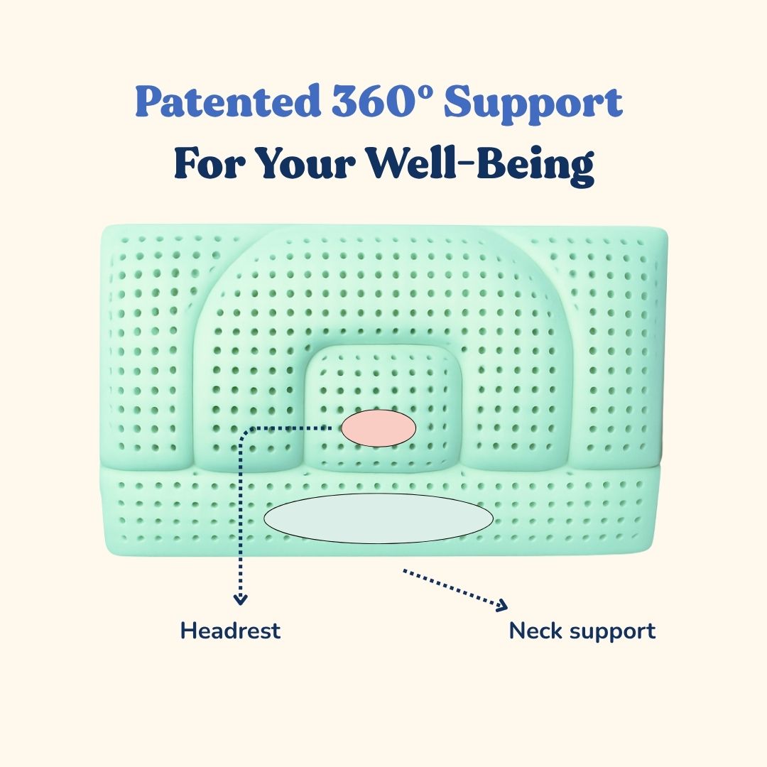 Height-Adjustable Neck Pillow - Aloe Vera