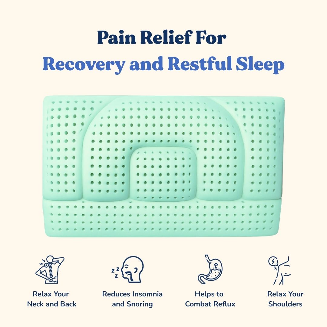 Height-Adjustable Neck Pillow - Aloe Vera